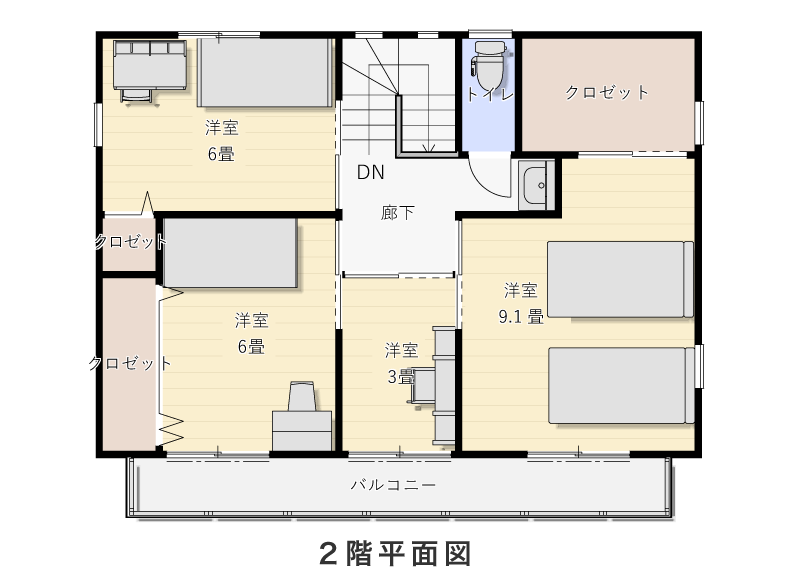 2階平面図
